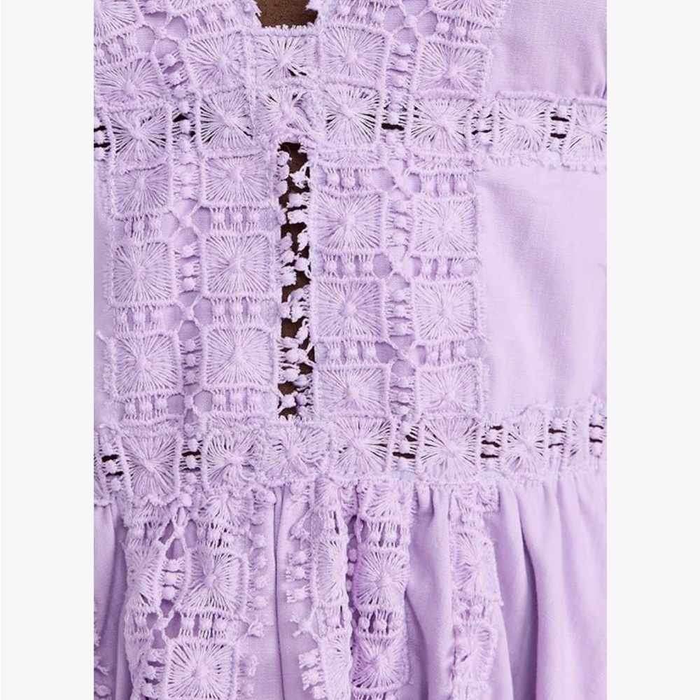 Peixoto Purple Ruffled Tiered Mini Dress - Picture 4 of 4